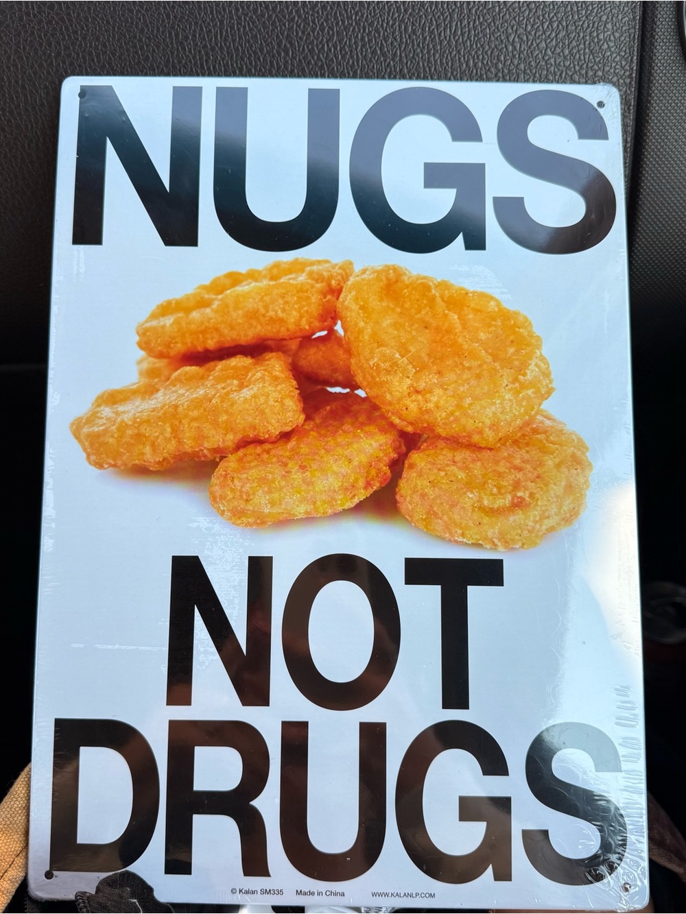 Five Star NUGS NOT DRUGS Wall Sign - White, Black, Orange
